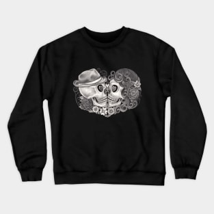 Sugar skull couple love day of the dead. Crewneck Sweatshirt